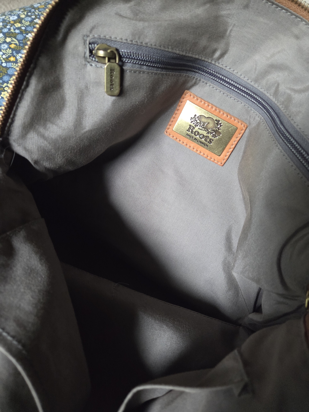 Stylish brown leather Roots/Pendelton limited edition Collaboration handbag - Picture 7 of 9